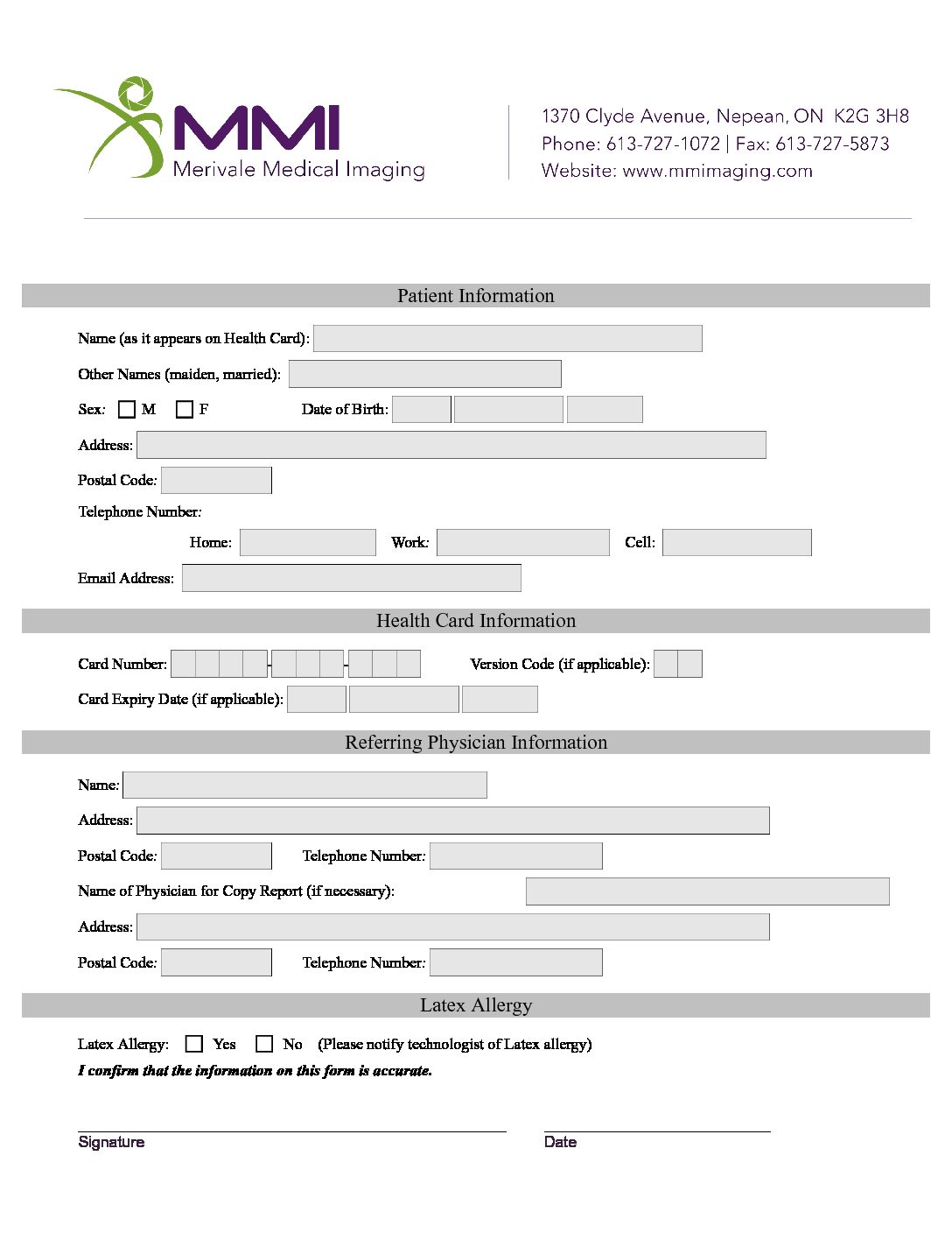 Demographic Form